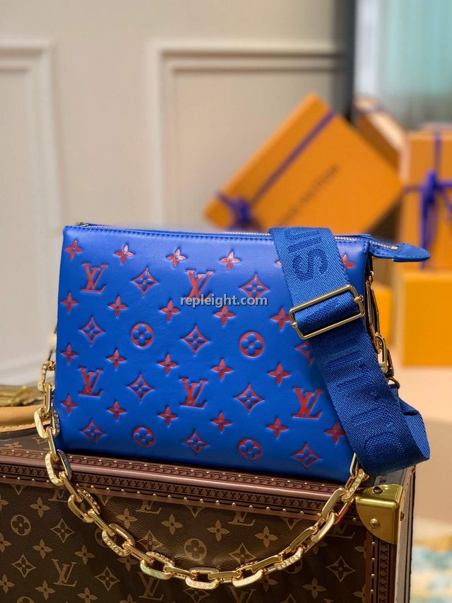 LOUIS VUITTON-M58626 루이비통 블루 모노그램 송아지 가죽 쿠상 PM