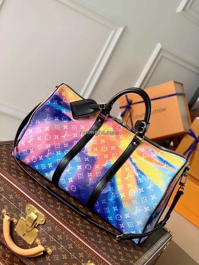 LOUIS VUITTON-M45942 루이비통 모노그램 선셋 코팅 캔버스 키폴 반둘리에 50