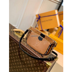 LOUIS VUITTON-M45839 루이비통 카라멜 모노그램 앙프렝뜨 레오파드 프린트 멀티 포쉐트 악세수아