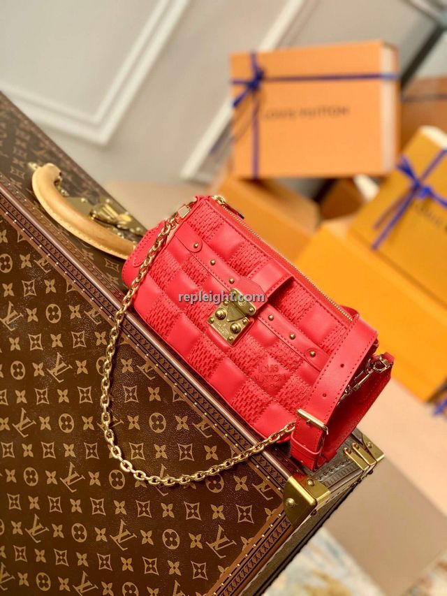 LOUIS VUITTON-M59049 루이비통 핑크 다미에 퀼트 포쉐트 트로카