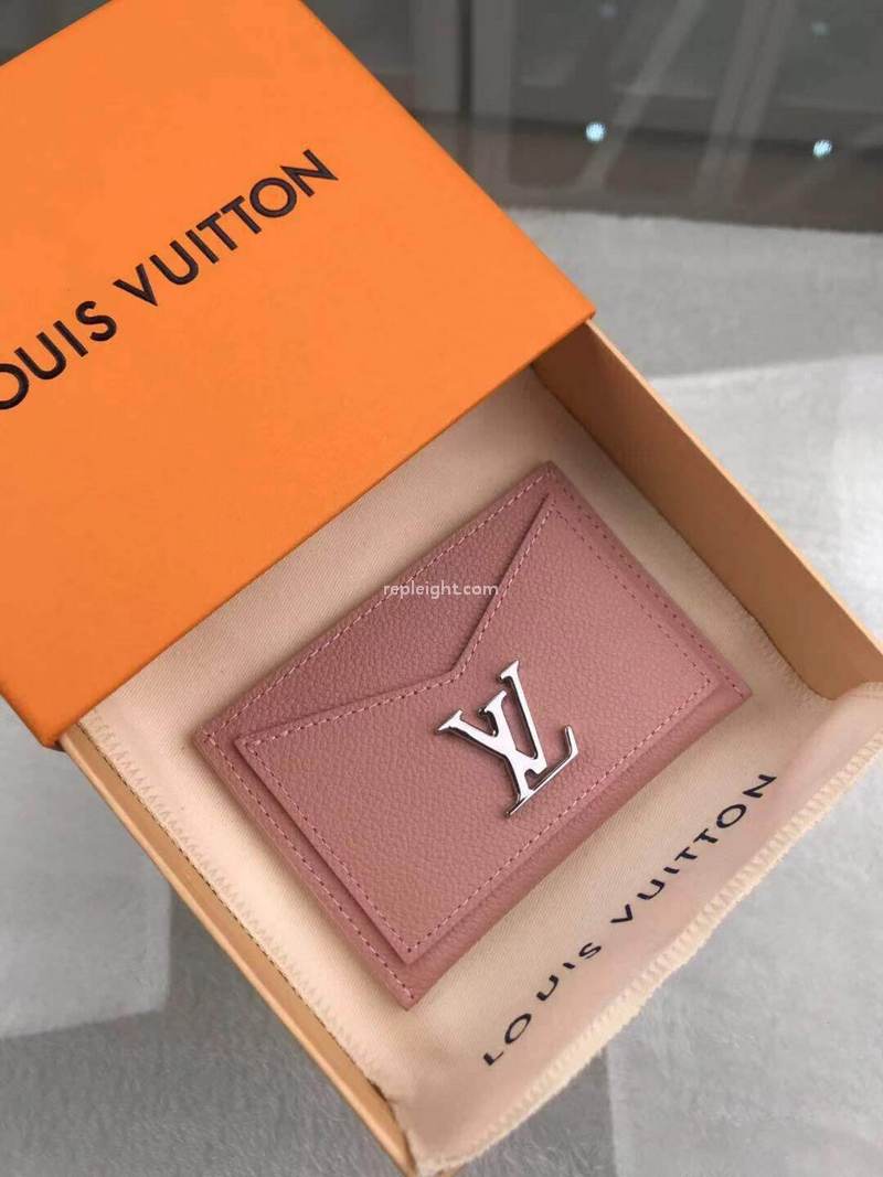 LOUIS VUITTON-M68610 루이비통 로즈 발레린 송아지 가죽 락미 카드 홀더