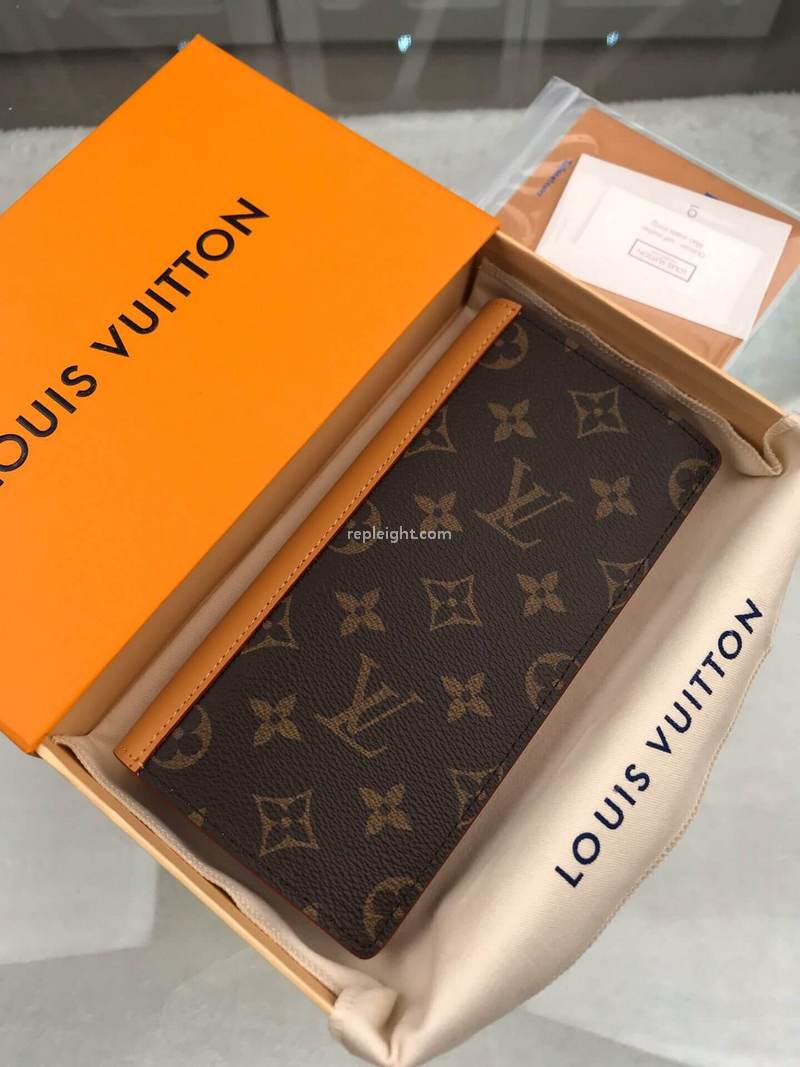 LOUIS VUITTON-M69029 루이비통 모노그램 카멜 가죽 트리밍 브라짜 월릿