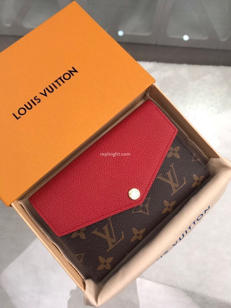 루이비통-LOUIS VUITTON-M60140 루이비통 모노그램 팔라 컴팩트 월릿 Cherry