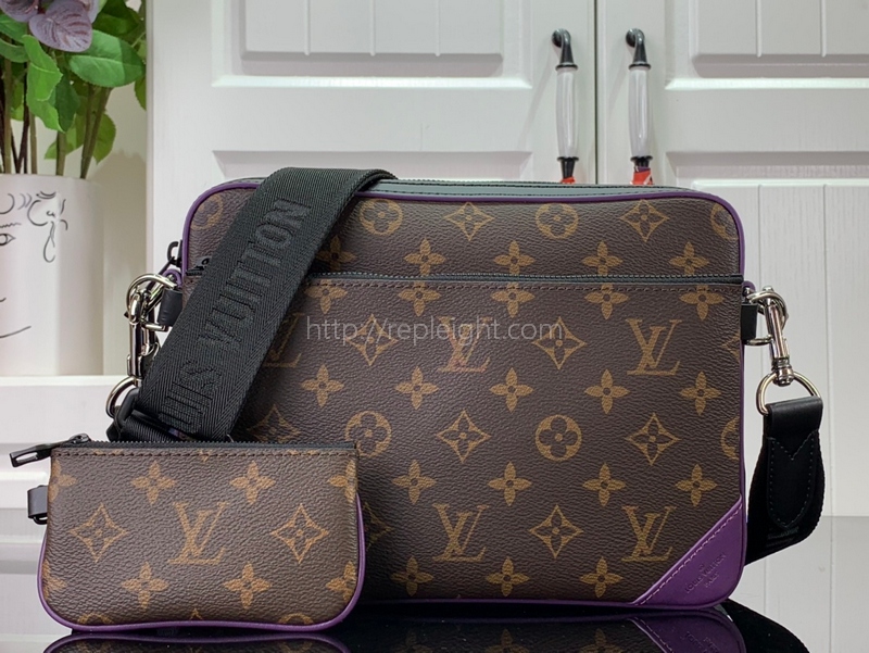 LOUIS VUITTON-M46266 루이비통 모노그램 마카사르 트리오 메신저