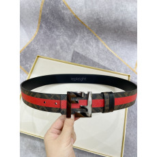 FENDI- 펜디 7C0424 블랙 가죽 벨트 4CM