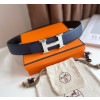 에르메스-HERMES H BUCKLE & REVERSIBLE LEATHER STRAP-3 38MM