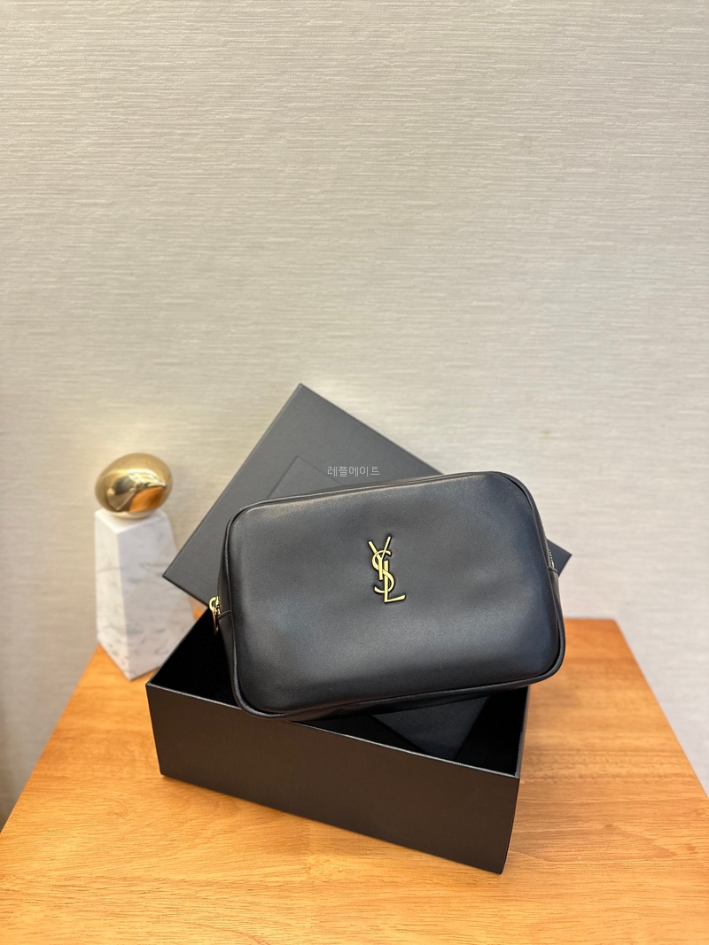 YSL- SAINT LAURENT 767101AACX71000 램스킨 CALYPSO 코스메틱 파우치