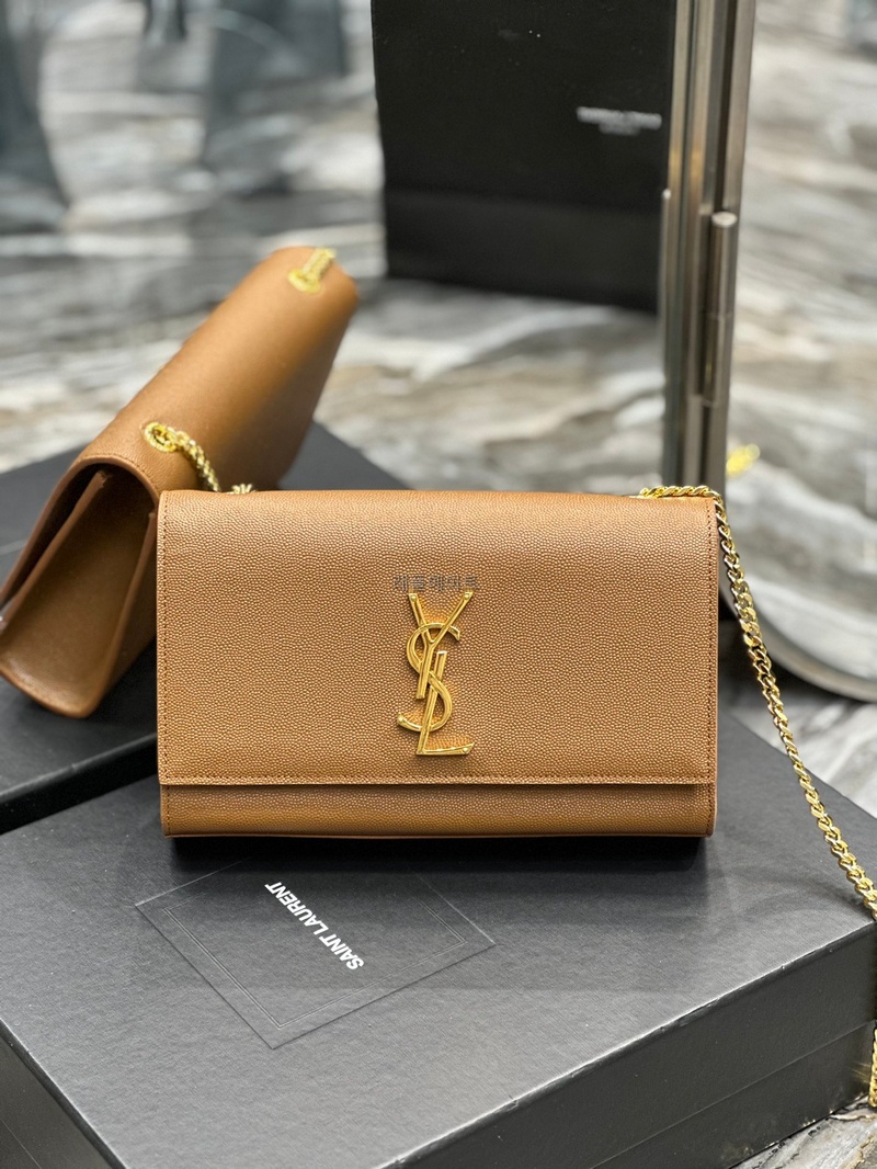 SAINT LAURENT-YSL 364021BOW0J2721 그랑 드 뿌드르 가죽 KATE 미디엄 백